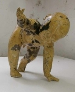 BabyGesch Skulptur eines Babys Stuckmarmor ca 20x20cm