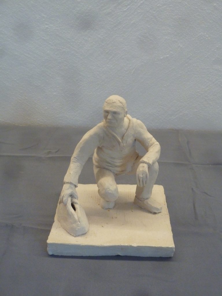 mann mit sporttasche kurze pause